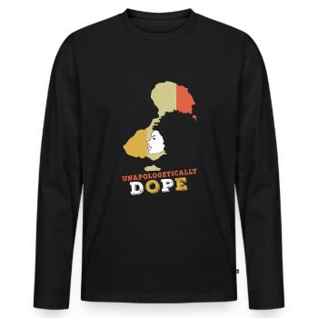 Africa Black Girl Unapologetic Black History Month - Men's Premium Organic Long Sleeve Shirt - black - Front - Nico (187cm)