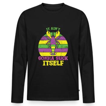 Crawfish Lover Festival Parade Beads Mardi Gras - Männer Premium Bio Langarmshirt - Schwarz - Vorne - Nico (187cm)