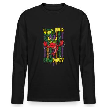 Crawfish Daddy Festival Parade Beads Mardi Gras - Männer Premium Bio Langarmshirt - Schwarz - Vorne - Nico (187cm)