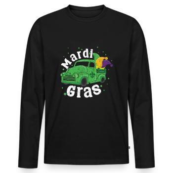 Truck Festival Parade Beads Mardi Gras - Männer Premium Bio Langarmshirt - Schwarz - Vorne - Nico (187cm)