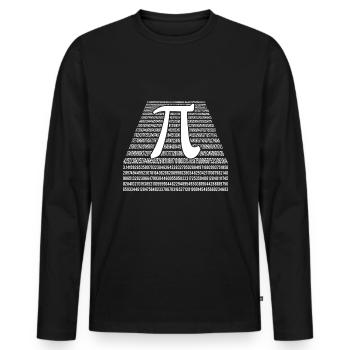 Nombres Pi Chiffre Mathématiques Vacances Mathématiques Jour Pi - T-shirt manches longues Premium bio Homme - noir - Devant - Nico (187cm)