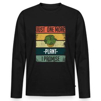 Noch ein Pflanzenbauer Garten Hobbygärtner - Männer Premium Bio Langarmshirt - Schwarz - Vorne - Nico (187cm)
