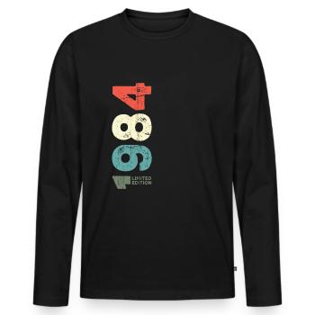 Since 1984 Year 1984 Retro 1984 Vintage 1984 - Men's Premium Organic Long Sleeve Shirt - black - Front - Nico (187cm)