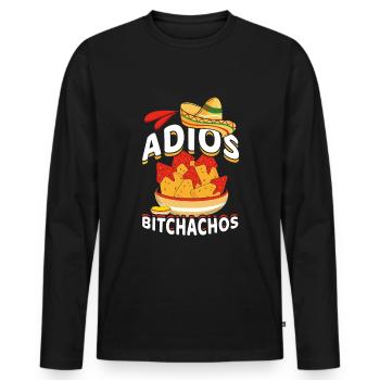 Bye Nachos Taco Happy Cinco De Mayo - Men's Premium Organic Long Sleeve Shirt - black - Front - Nico (187cm)