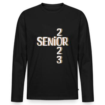 Senior 2023 Graduating Seniors Graduate 2023 - T-shirt manches longues Premium bio Homme - noir - Devant - Nico (187cm)