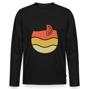 Vintage Summer Drink Alcohol Surf Hello Summer - Men's Premium Organic Long Sleeve Shirt - black - Front - Nico (187cm)