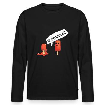 Ice Cream Melt Lustiges Dessert Hallo Sommer - Männer Premium Bio Langarmshirt - Schwarz - Vorne - Nico (187cm)