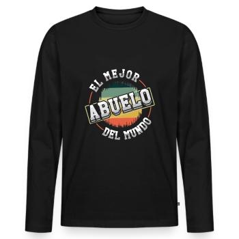 Father's Day Best Granddad Yayo Cool Grandpa - Männer Premium Bio Langarmshirt - Schwarz - Vorne - Nico (187cm)
