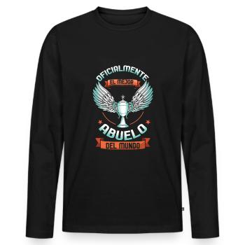 Cool Grandpa Father's Day Retired Granddad Yayo - Männer Premium Bio Langarmshirt - Schwarz - Vorne - Nico (187cm)