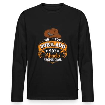 Father's Day Retired Granddad Professional Grandpa - Männer Premium Bio Langarmshirt - Schwarz - Vorne - Nico (187cm)