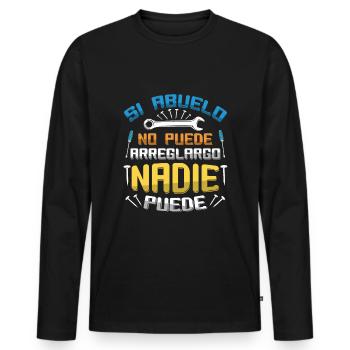 Father's Day Granddad Fix No One Cool Grandpa - Männer Premium Bio Langarmshirt - Schwarz - Vorne - Nico (187cm)