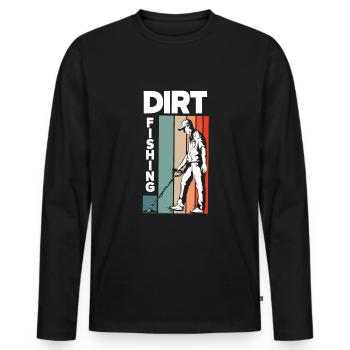 Détecteur de métaux à sondage amusant - T-shirt manches longues Premium bio Homme - noir - Devant - Nico (187cm)