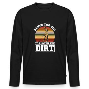Détecteur de métaux à sondage amusant - T-shirt manches longues Premium bio Homme - noir - Devant - Nico (187cm)
