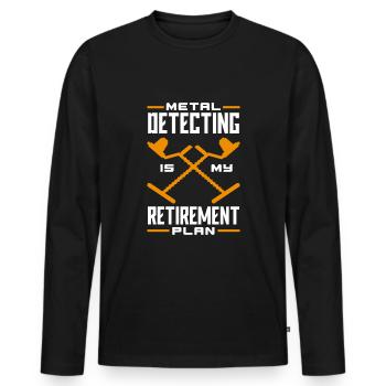 Détecteur de métaux à sondage amusant - T-shirt manches longues Premium bio Homme - noir - Devant - Nico (187cm)