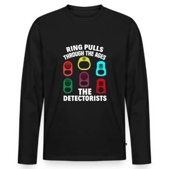 Détecteur de métaux à sondage amusant - T-shirt manches longues Premium bio Homme - noir - Devant - Nico (187cm)