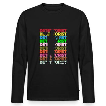 Détecteur de métaux à sondage amusant - T-shirt manches longues Premium bio Homme - noir - Devant - Nico (187cm)