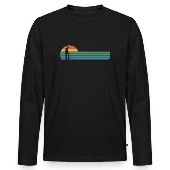 Détecteur de métaux à sondage amusant - T-shirt manches longues Premium bio Homme - noir - Devant - Nico (187cm)