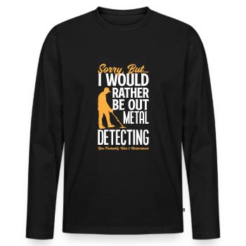 Détecteur de métaux à sondage amusant - T-shirt manches longues Premium bio Homme - noir - Devant - Nico (187cm)
