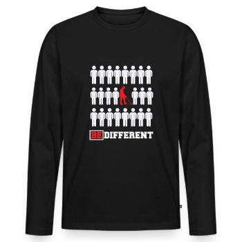 Détecteur de métaux à sondage amusant - T-shirt manches longues Premium bio Homme - noir - Devant - Nico (187cm)