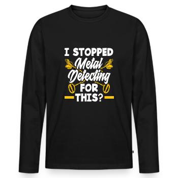 Détecteur de métaux à sondage amusant - T-shirt manches longues Premium bio Homme - noir - Devant - Nico (187cm)