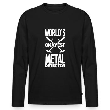 Détecteur de métaux à sondage amusant - T-shirt manches longues Premium bio Homme - noir - Devant - Nico (187cm)