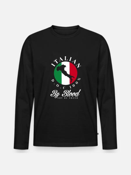 Funny Italy Gift - Men's Premium Organic Long Sleeve Shirt - black