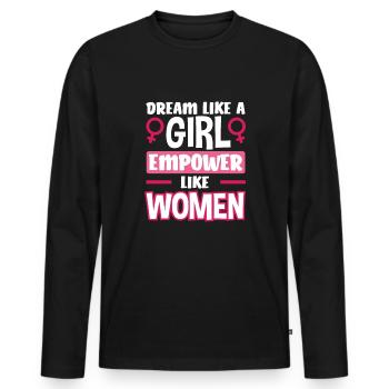 Feminismus Feministin - Männer Premium Bio Langarmshirt - Schwarz - Vorne - Nico (187cm)