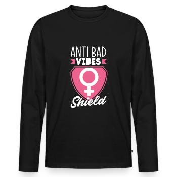 Feminismus Feministin - Männer Premium Bio Langarmshirt - Schwarz - Vorne - Nico (187cm)