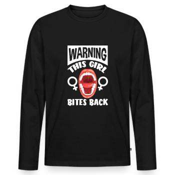 Feminismus Feministin - Männer Premium Bio Langarmshirt - Schwarz - Vorne - Nico (187cm)