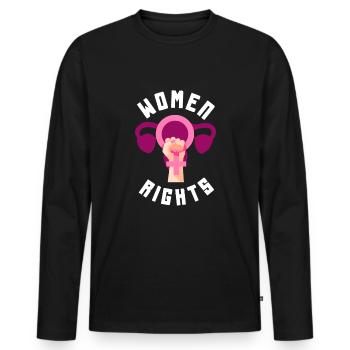 Feminismus Feministin - Männer Premium Bio Langarmshirt - Schwarz - Vorne - Nico (187cm)