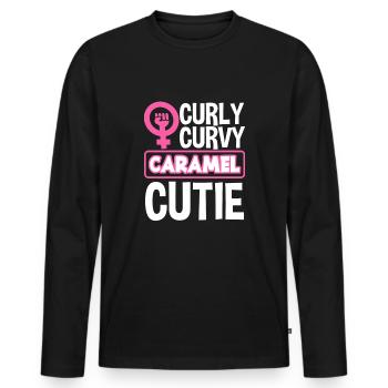 Feminismus Feministin - Männer Premium Bio Langarmshirt - Schwarz - Vorne - Nico (187cm)