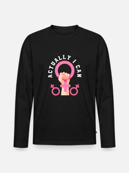 Femminismo femminista - Maglia a manica lunga ecologica premium da uomo - nero