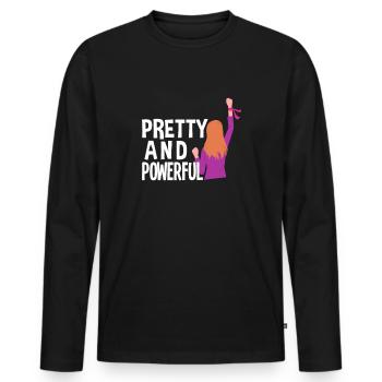 Feminismus Feministin - Männer Premium Bio Langarmshirt - Schwarz - Vorne - Nico (187cm)
