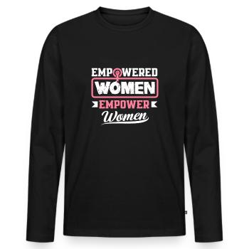 Feminismus Feministin - Männer Premium Bio Langarmshirt - Schwarz - Vorne - Nico (187cm)