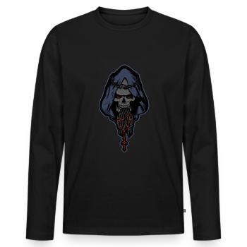 Dia De Los Muertos Day Of Dead Santa Muerte - Men's Premium Organic Long Sleeve Shirt - black - Front - Nico (187cm)