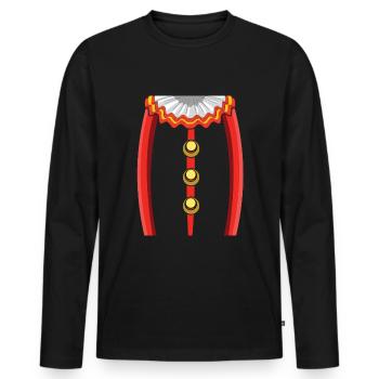 Carnival Clown Jester Circus - Men's Premium Organic Long Sleeve Shirt - black - Front - Nico (187cm)