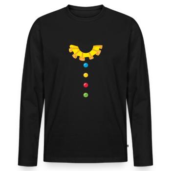 Party Carnival Clown Jester Circus Funny - Men's Premium Organic Long Sleeve Shirt - black - Front - Nico (187cm)