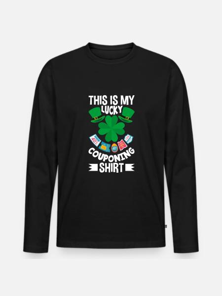 Funny Extreme Couponing Coupon Gift - Men's Premium Organic Long Sleeve Shirt - black