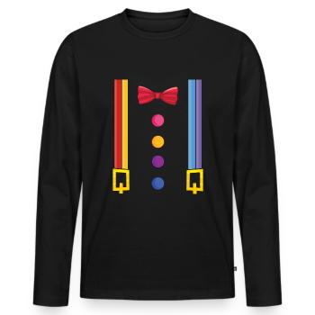 Karneval Clown Narr Zirkus Lustig - Männer Premium Bio Langarmshirt - Schwarz - Vorne - Nico (187cm)