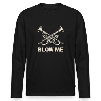 Trompete Trompeter Trompeten Spieler - Männer Premium Bio Langarmshirt - Schwarz - Vorne - Nico (187cm)