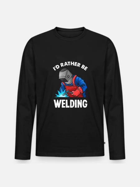 Funny Welder Gift - Men's Premium Organic Long Sleeve Shirt - black