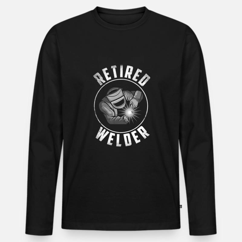 Lustiges Schweißer Geschenk - Männer Premium Bio Langarmshirt - Schwarz