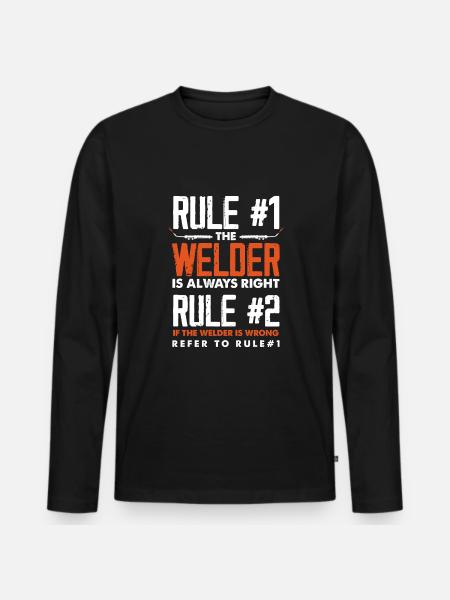 Funny Welder Gift - Men's Premium Organic Long Sleeve Shirt - black