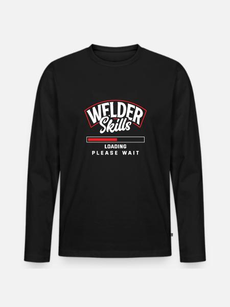 Funny Welder Gift - Men's Premium Organic Long Sleeve Shirt - black