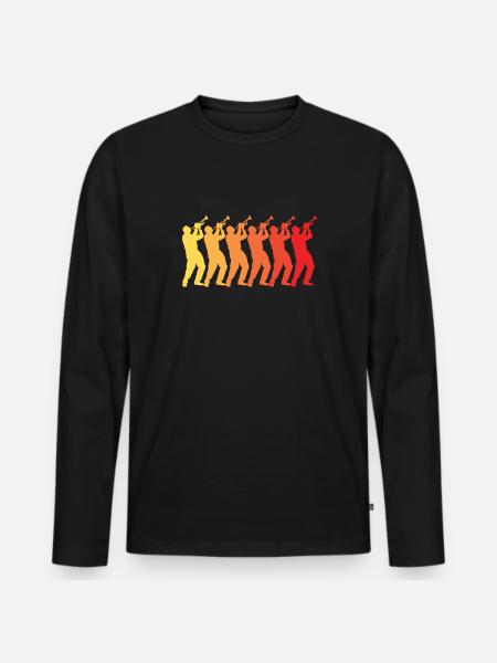 Trompete Trompeter Trompeten Spieler - Männer Premium Bio Langarmshirt - Schwarz