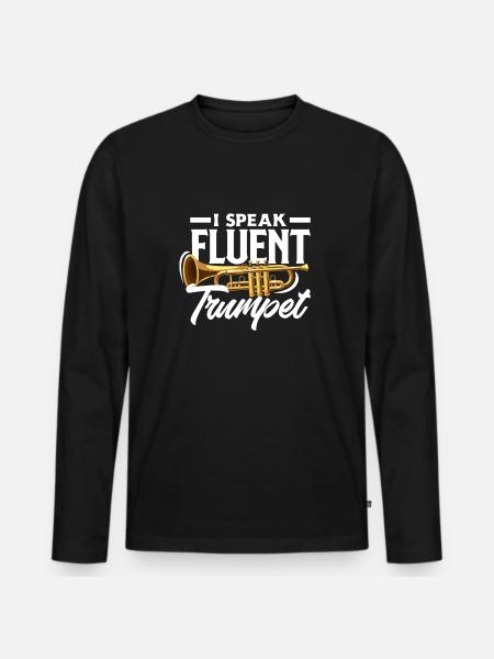 Trumpet Trumpeter Trumpet Player - Men's Premium Organic Long Sleeve Shirt - black