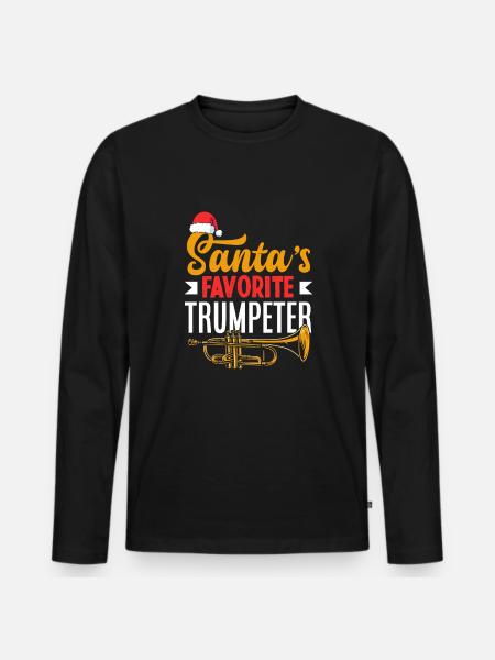 Trumpet Trumpeter Trumpet Player - Men's Premium Organic Long Sleeve Shirt - black