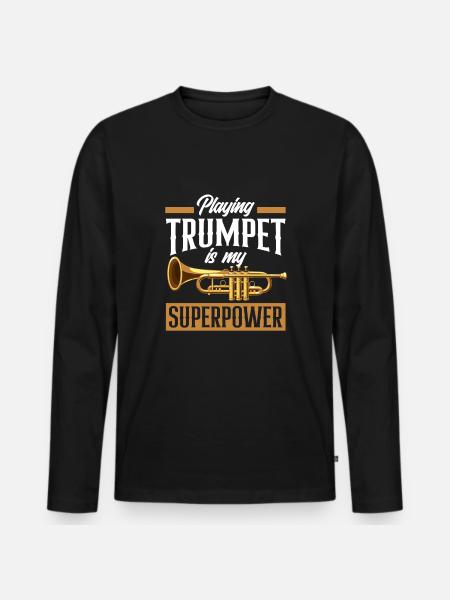 Trumpet Trumpeter Trumpet Player - Men's Premium Organic Long Sleeve Shirt - black