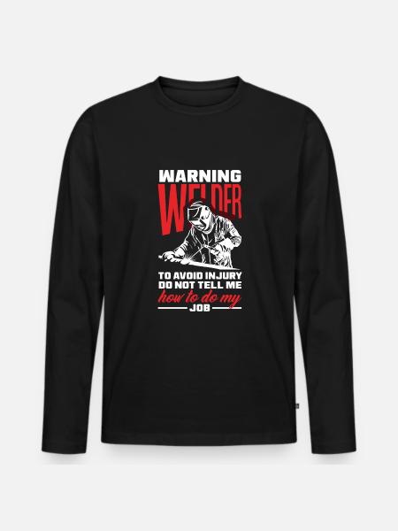 Funny Welder Gift - Men's Premium Organic Long Sleeve Shirt - black