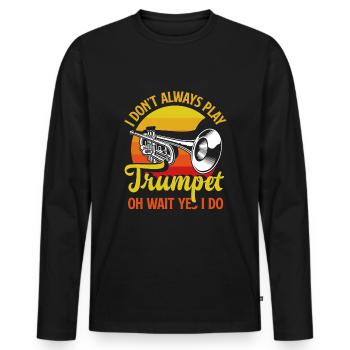 Trompete Trompeter Trompeten Spieler - Männer Premium Bio Langarmshirt - Schwarz - Vorne - Nico (187cm)